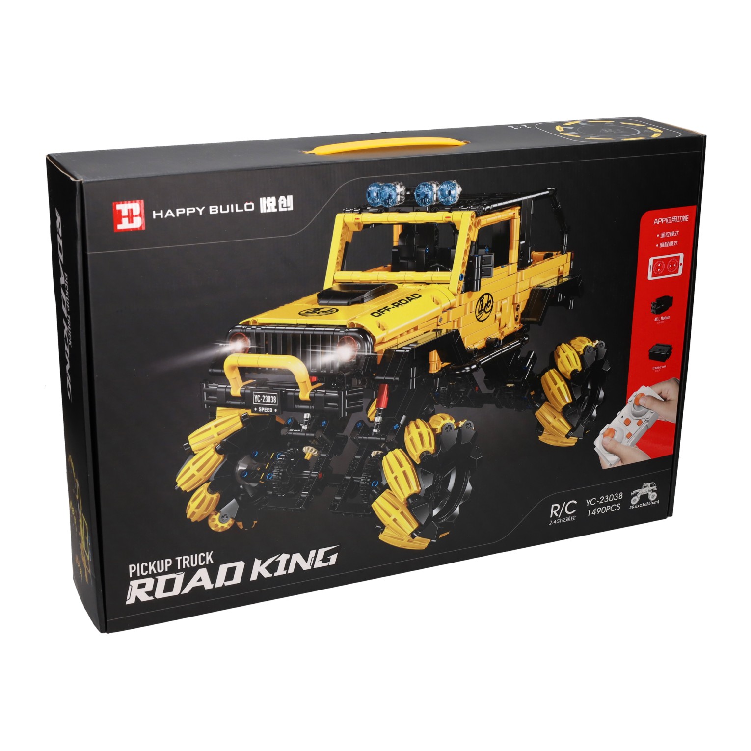 Bestuurbare RC Bouwset Pickup Truck - 1490dlg.