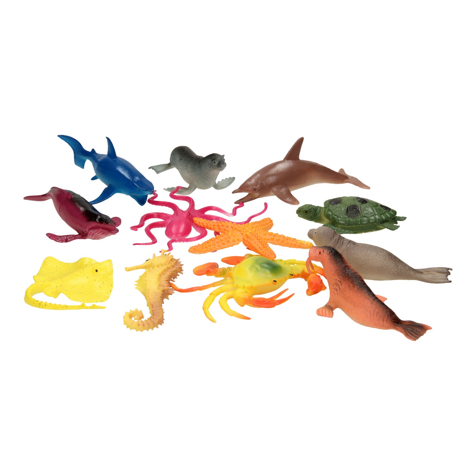 24 Kunststoff   Tiere Abbildung Meerestiere Modell Spielzeug Delphin 