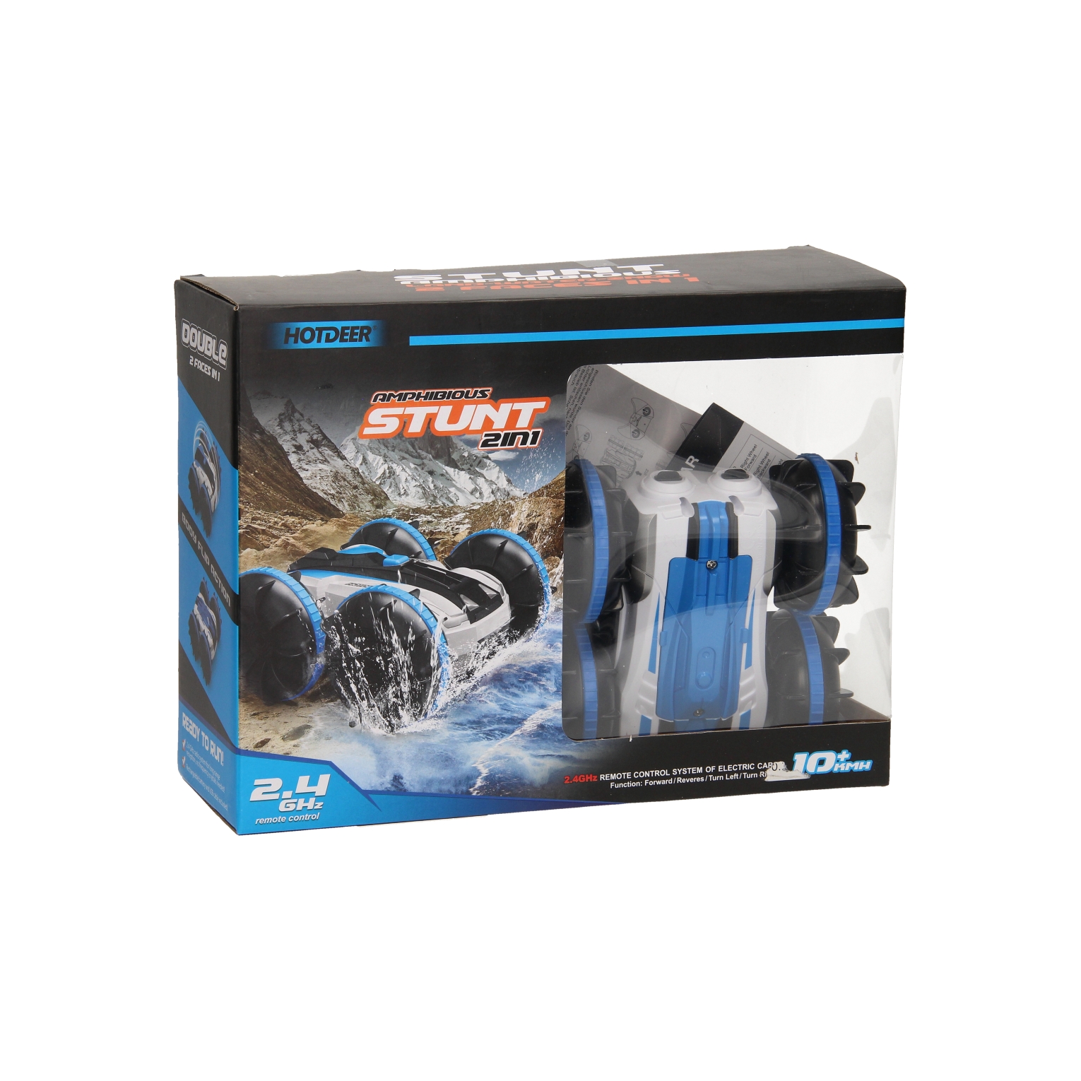 RC Stunt-Auto Land & Wasser – Blau