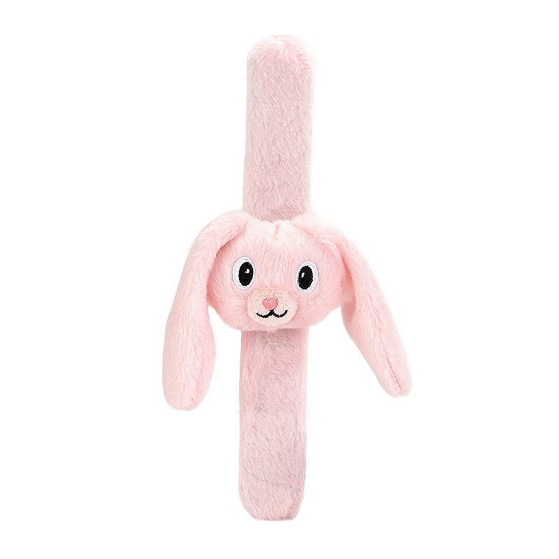 Bracelet Peluche Lapin Oreilles Pendantes Rose