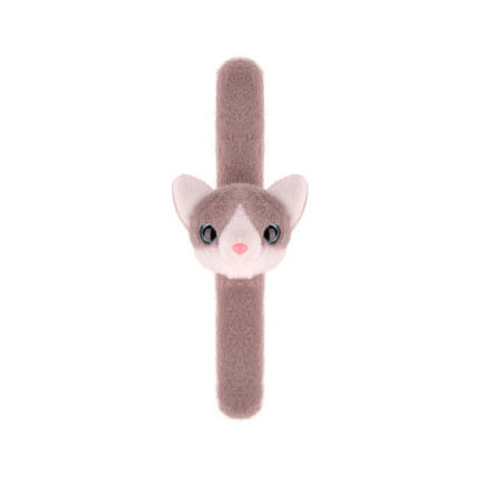 Bracelet Peluche Chaton Gris