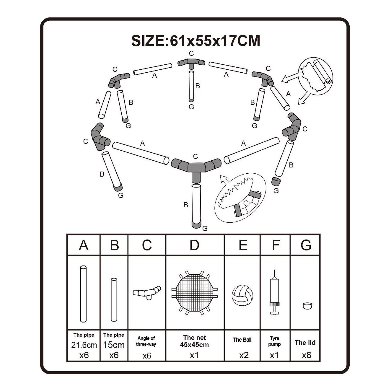 Table rebondissante d'extérieur