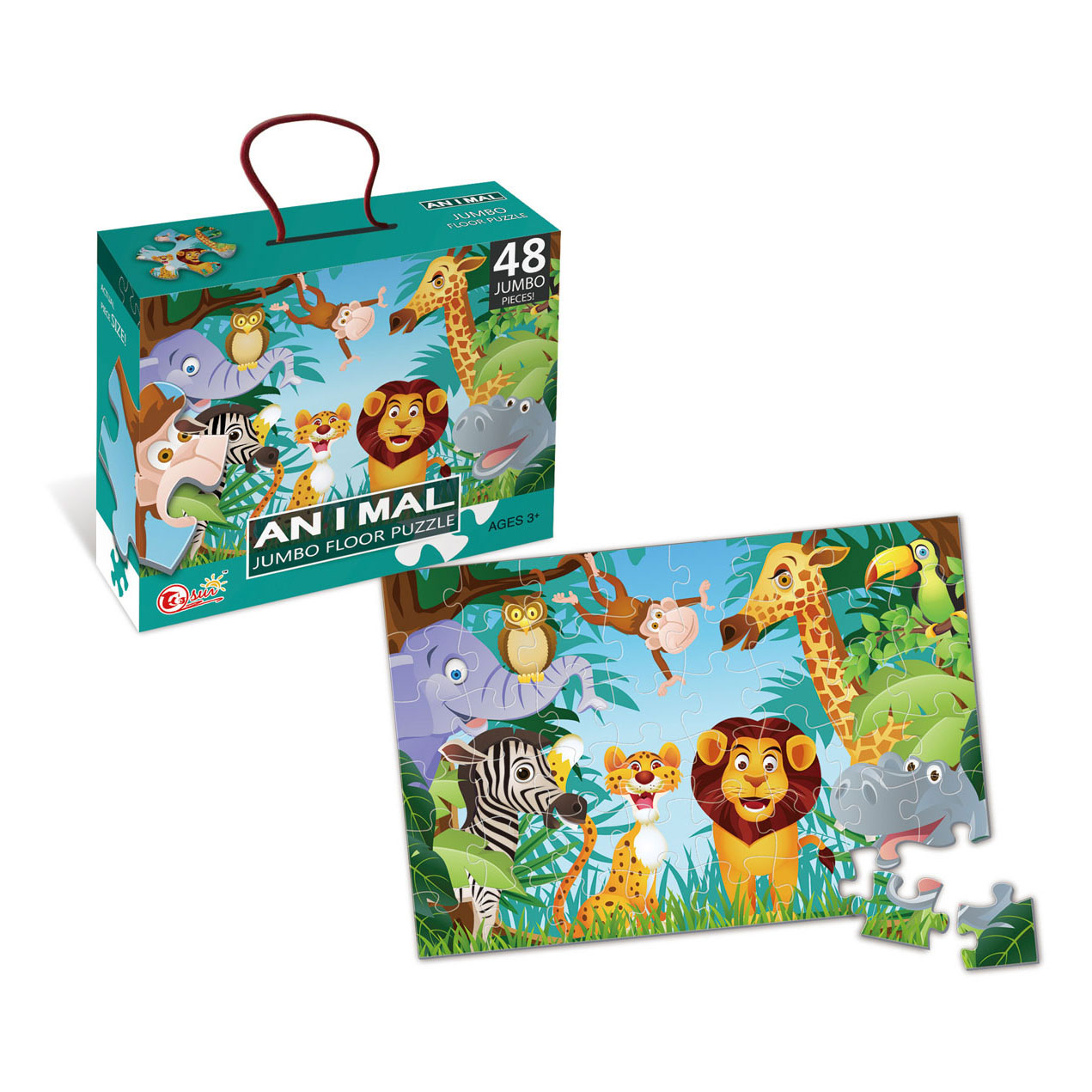 Safari de puzzle pour enfants. 48 pièces.