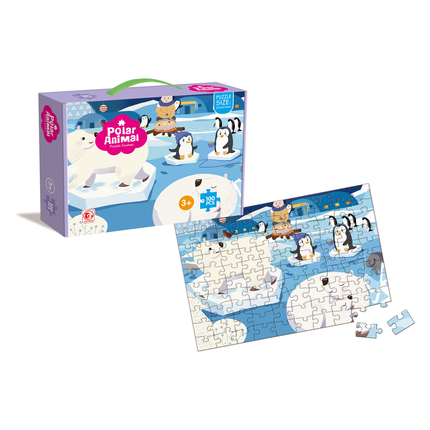 Puzzle pour enfants Pôle Sud, 100 pcs.