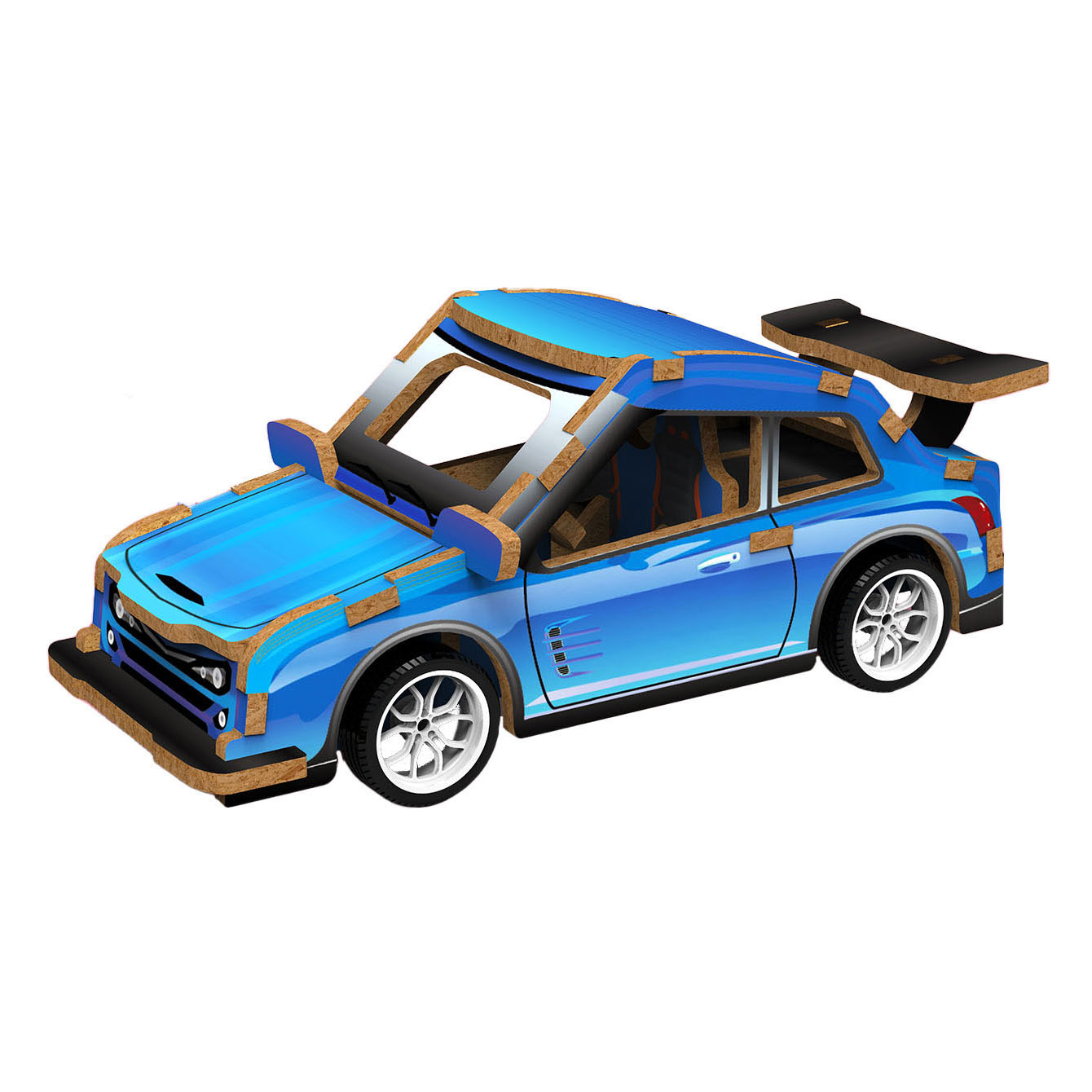 Kit de construction en bois Voiture de sport 3D