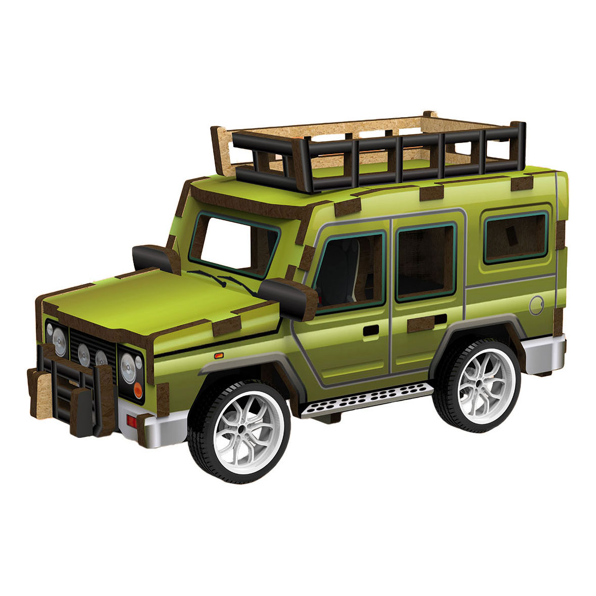 Houten Bouwpakket 3D Safariwagen