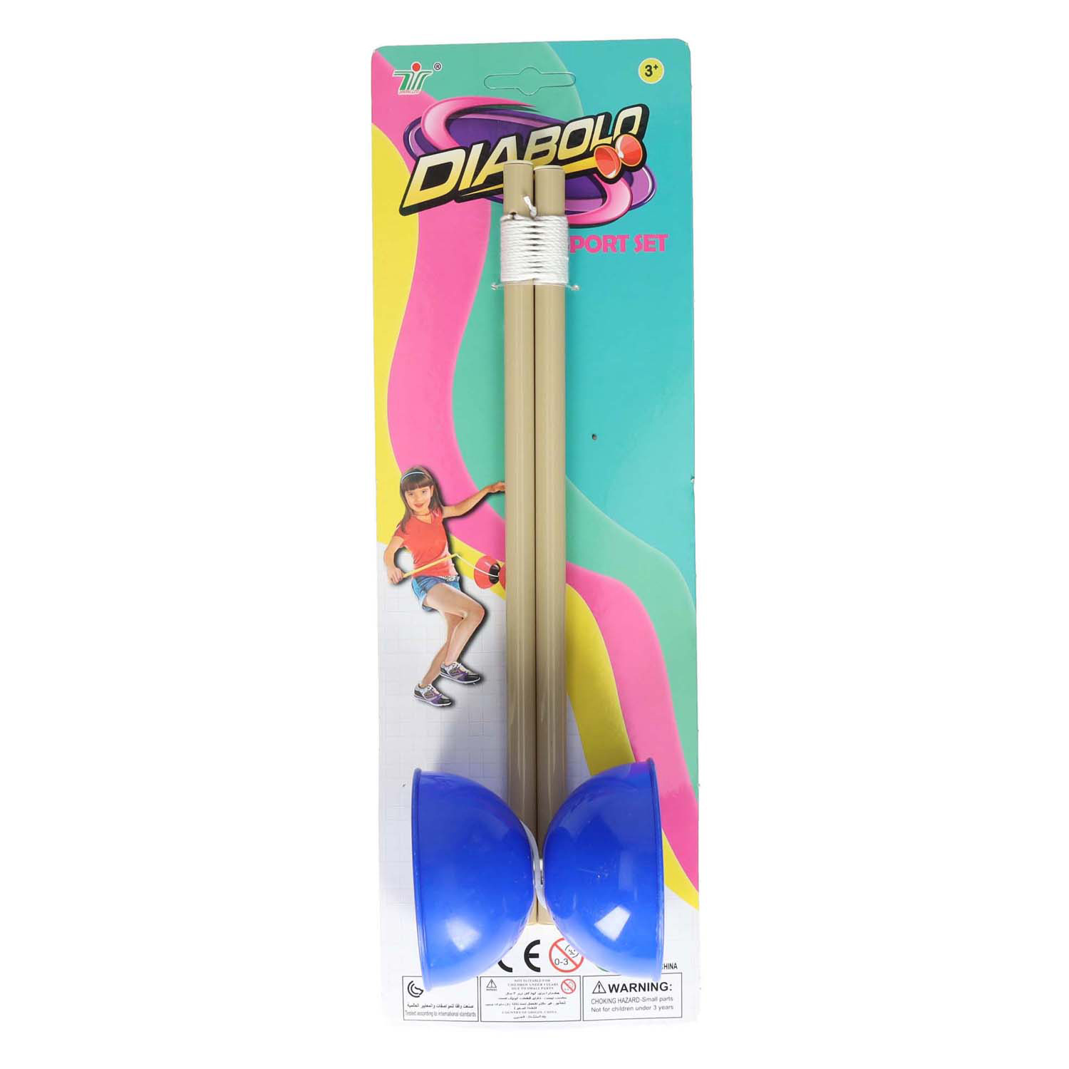 Diabolo Kleur Houten Stok