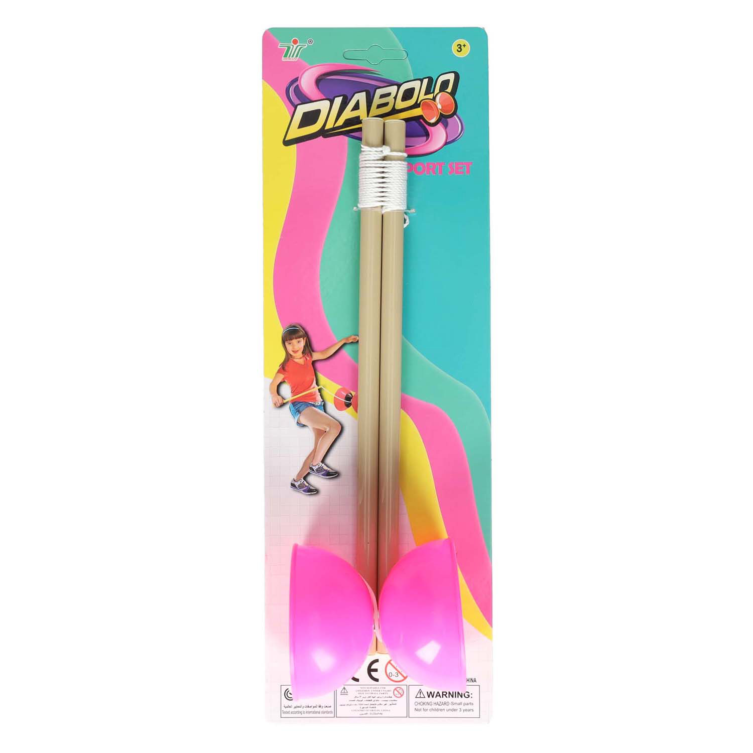 Diabolo Kleur Houten Stok