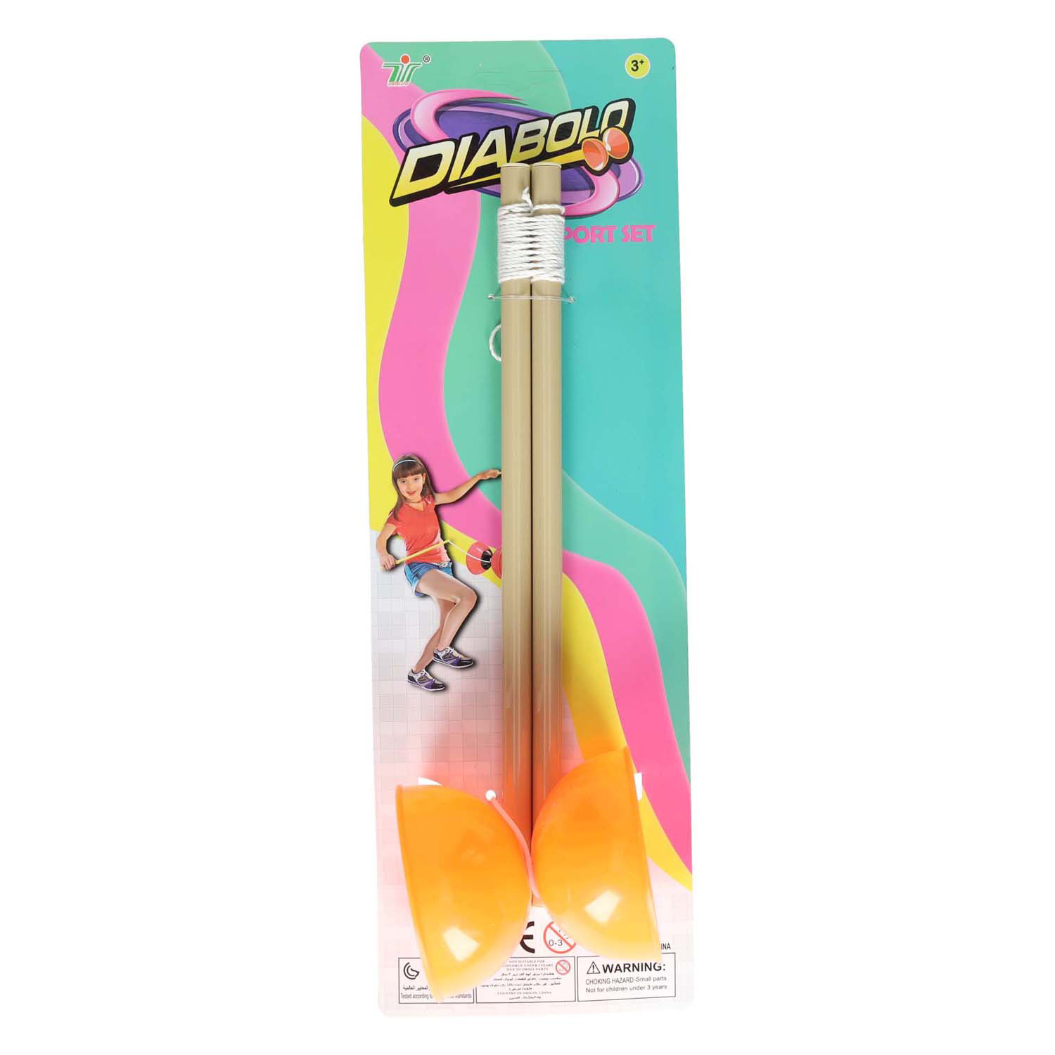 Diabolo Kleur Houten Stok