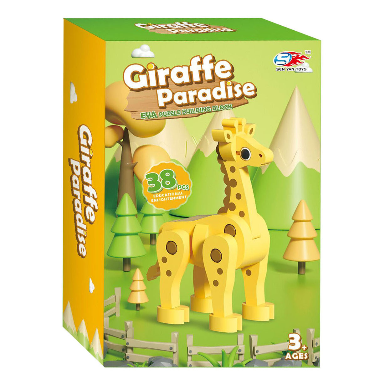 Jeu de construction en mousse girafe 3D