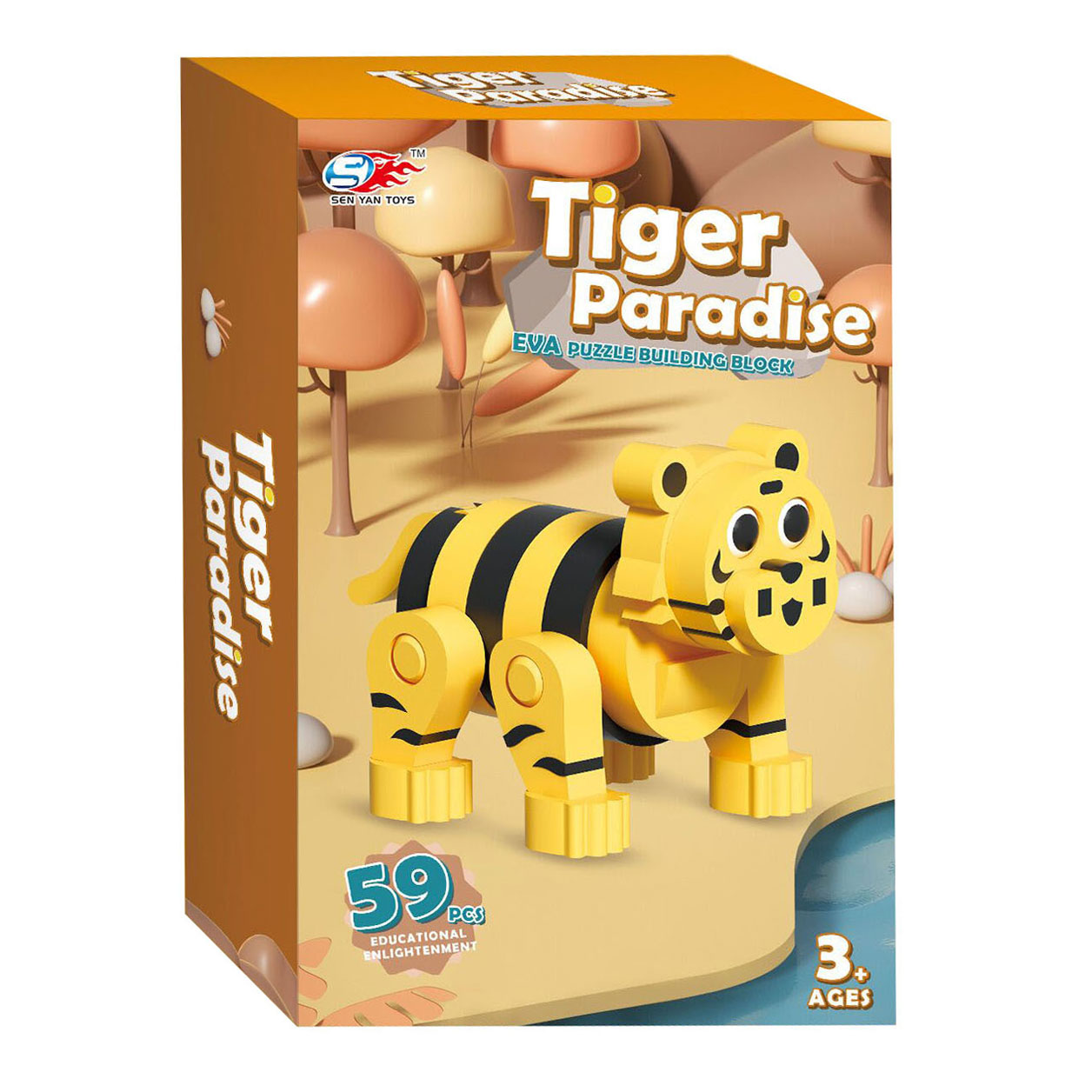 Jeu de construction en mousse Tigre 3D