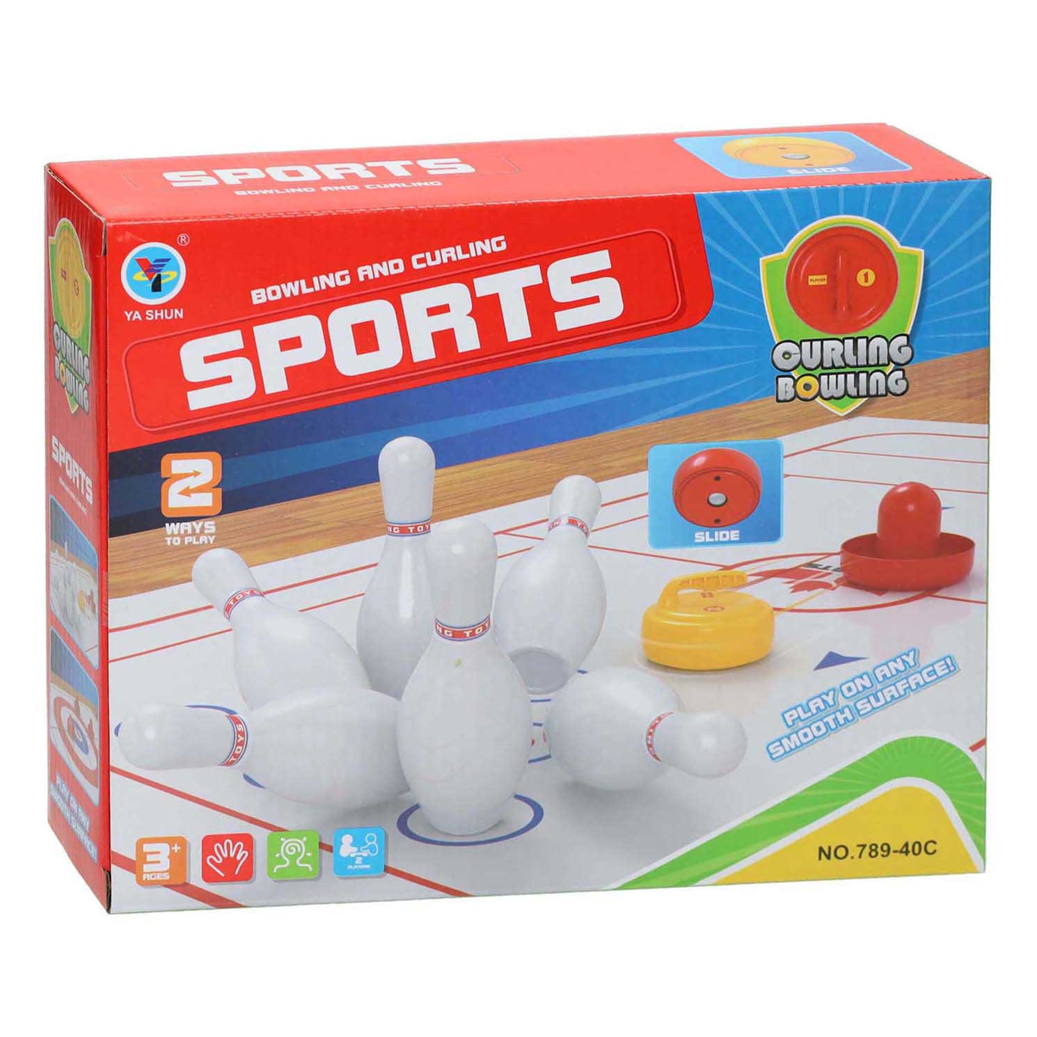 Air-Bowling- und Curling-Set
