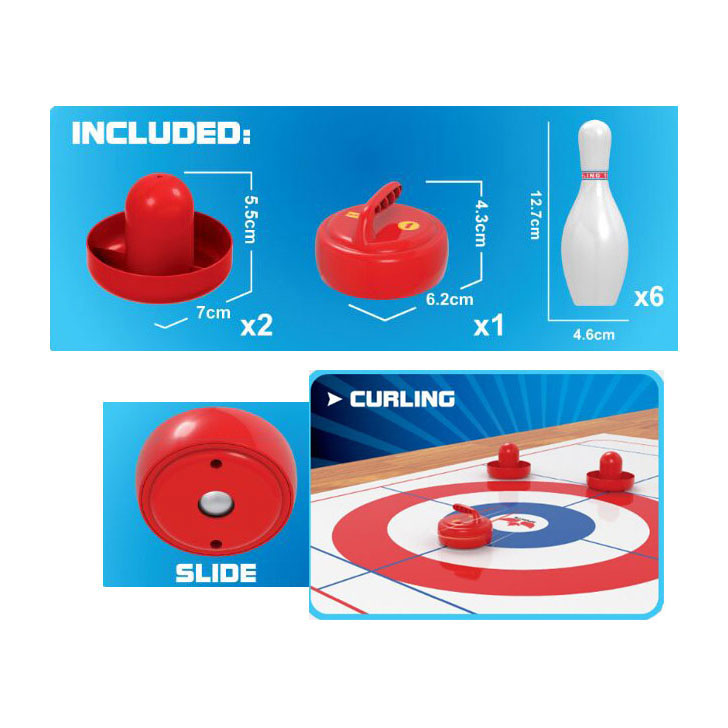 Air-Bowling- und Curling-Set