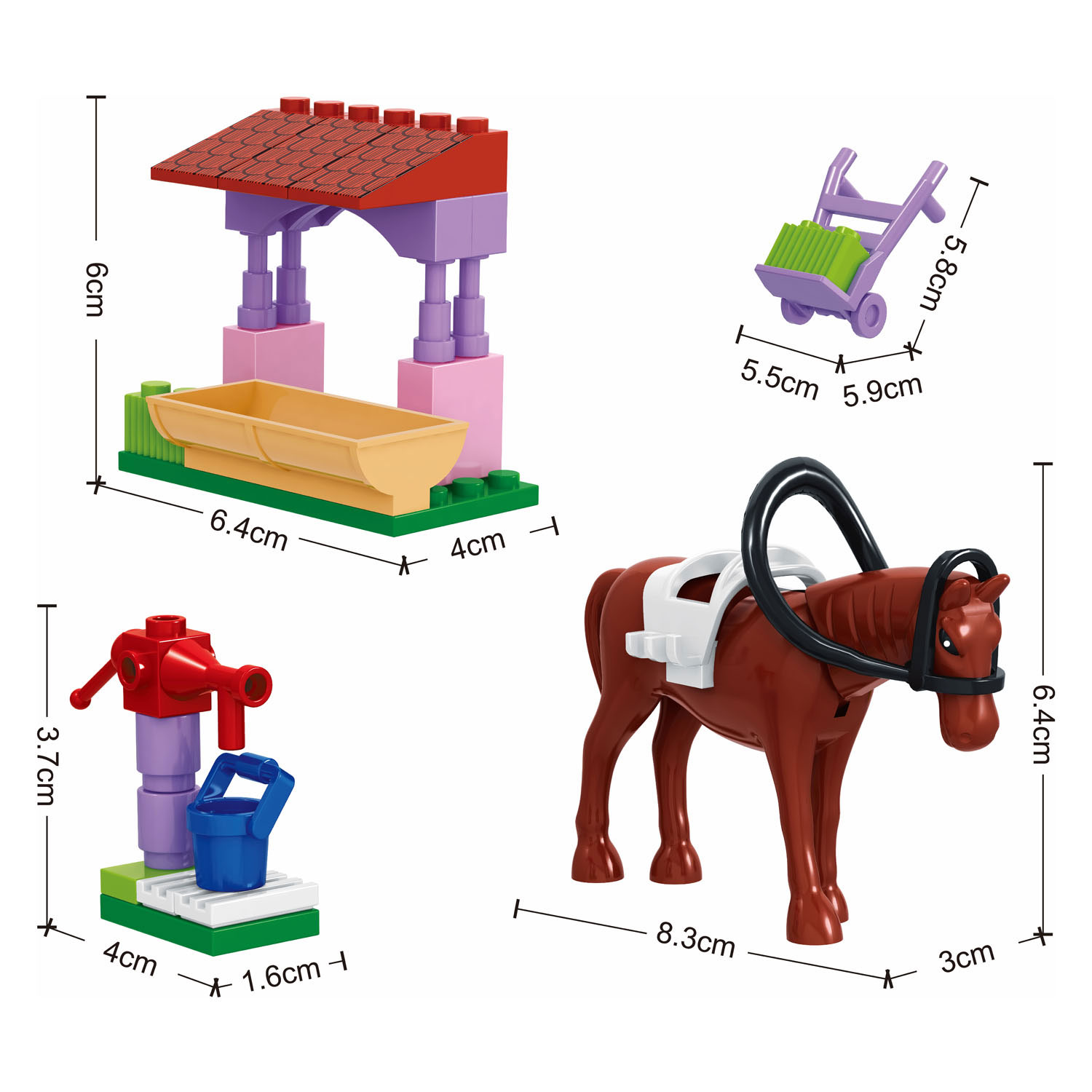 Kit de construction Horse Care, 45 pièces.