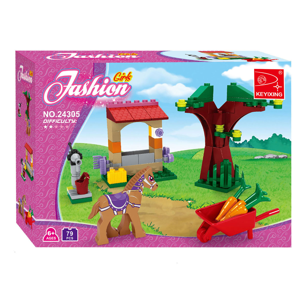 Jeu de construction Pony Farm, 79 pièces.