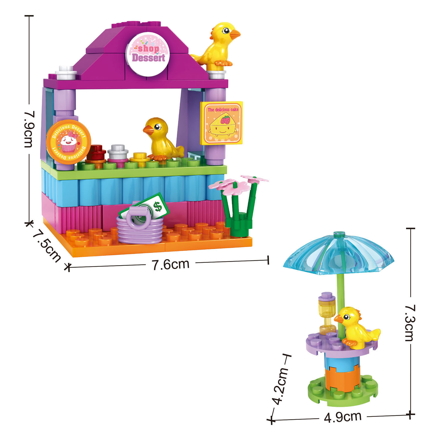 Bausatz Duck Paradise Dessertstand, 84 Teile.