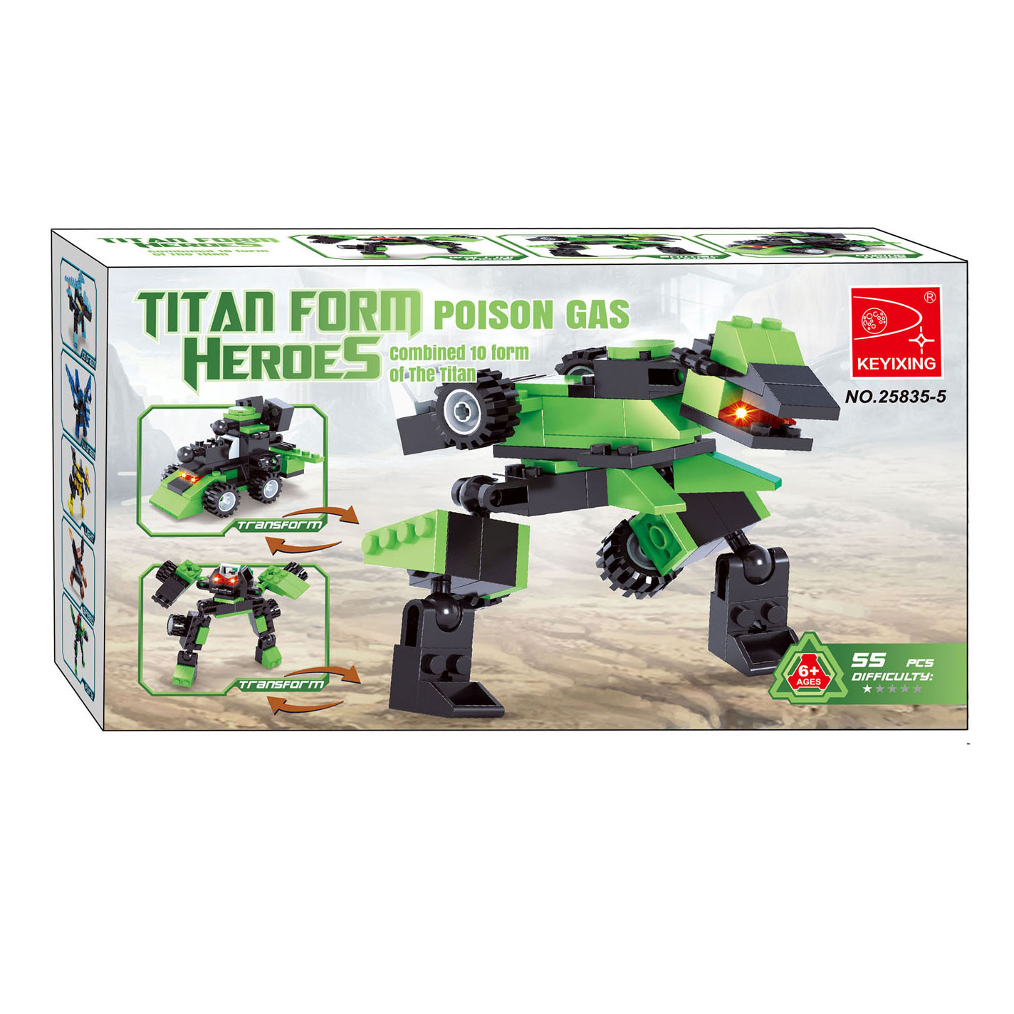 Titans Robot Bouwblokjes Bouwset 2 in 1