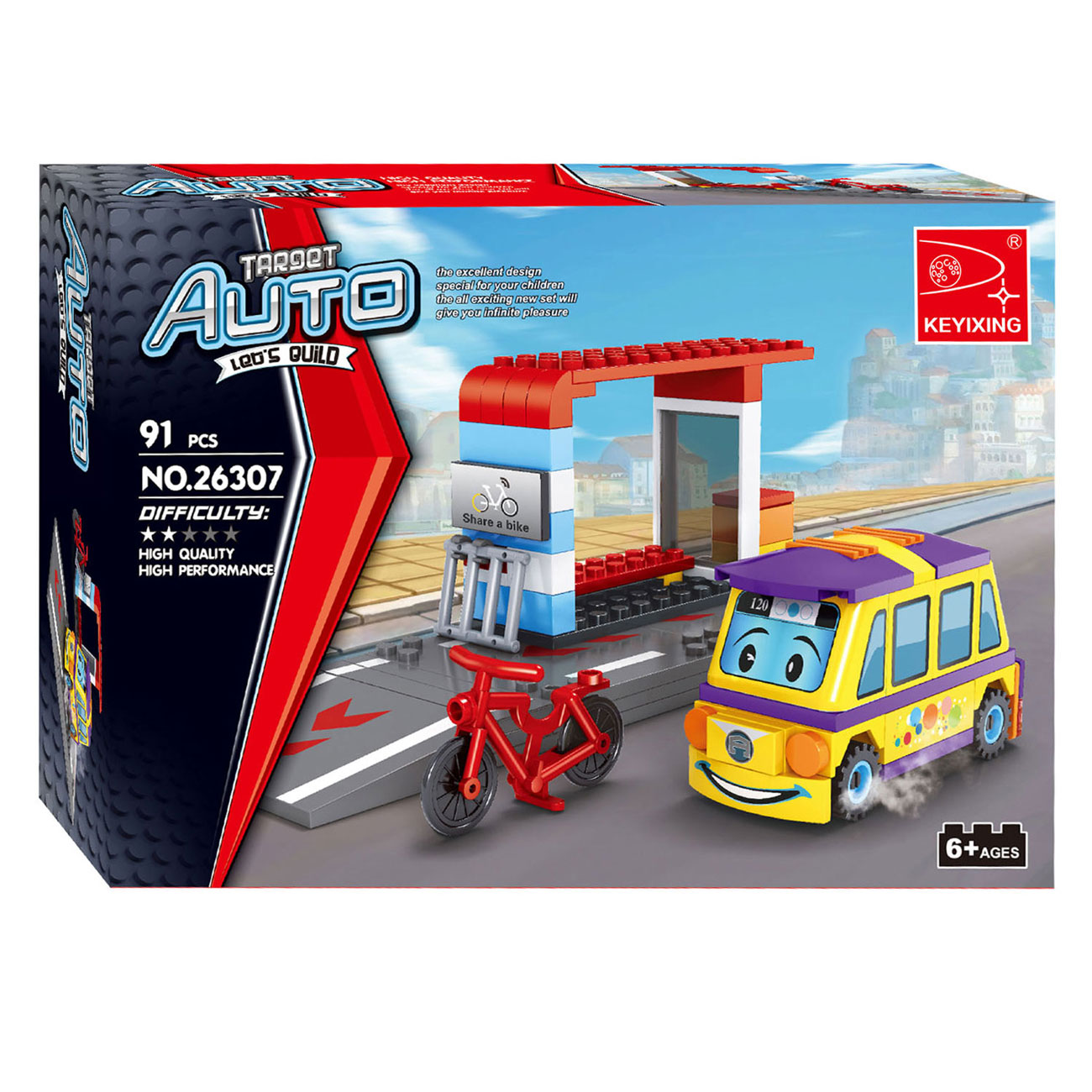 Jeu de construction Voiture, 91 pièces.