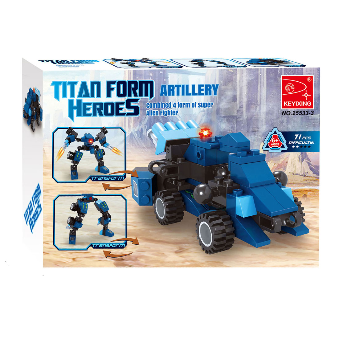 Jeu de construction Titan Transform Bleu