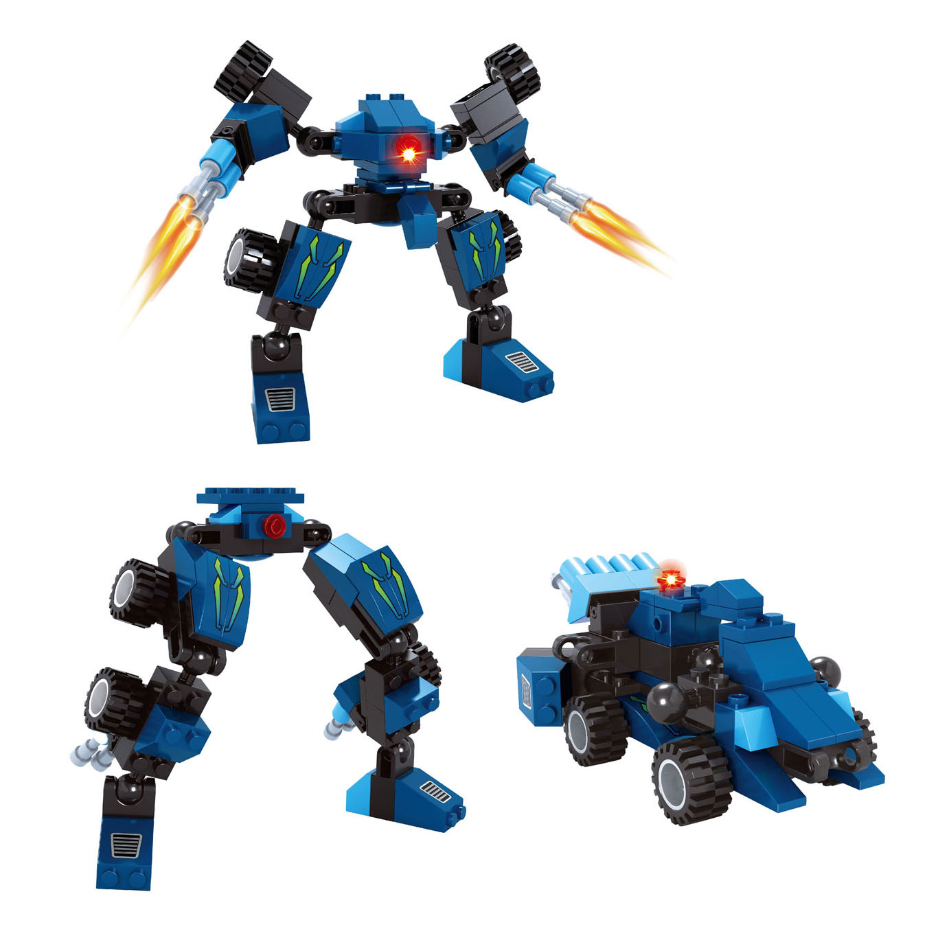 Jeu de construction Titan Transform Bleu