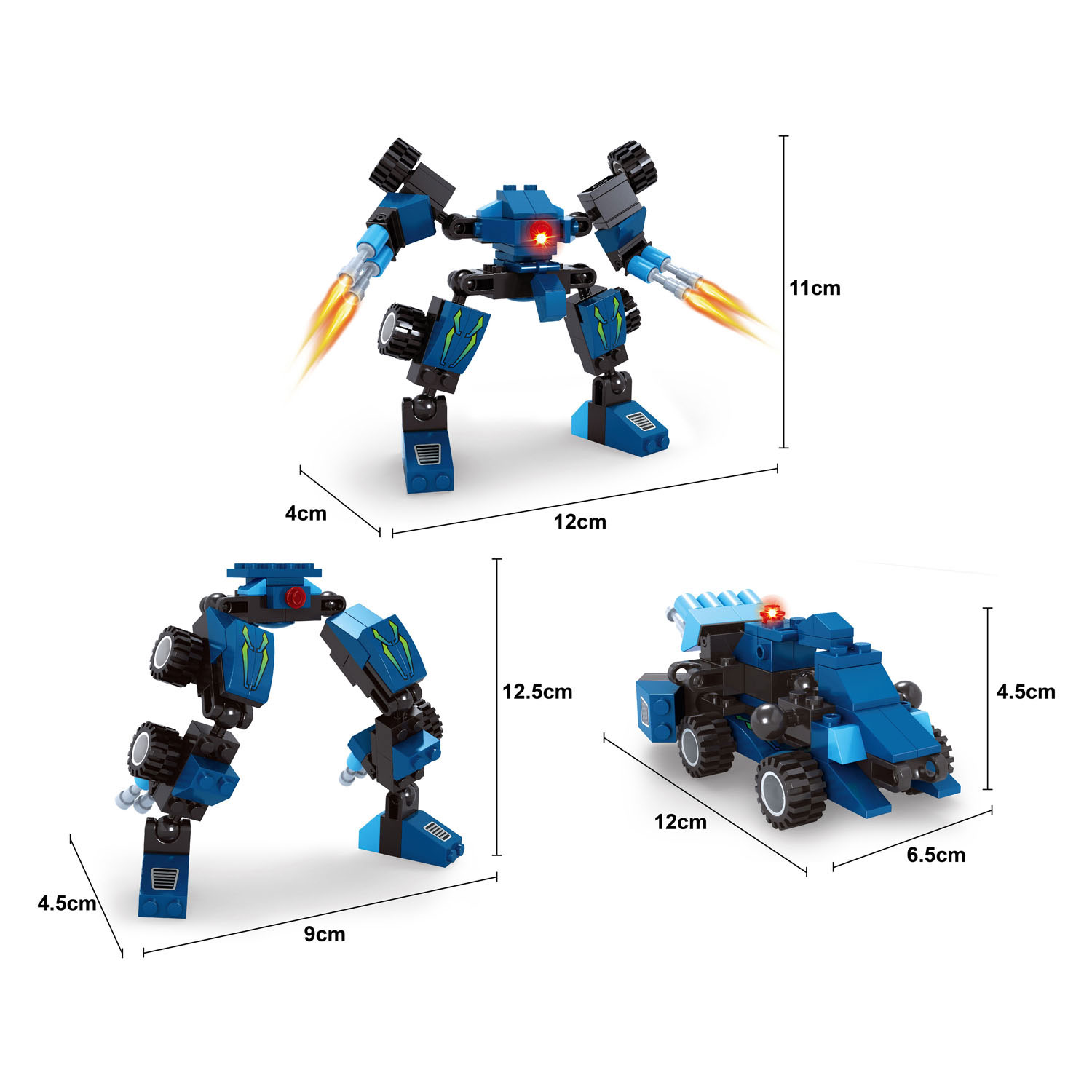 Jeu de construction Titan Transform Bleu