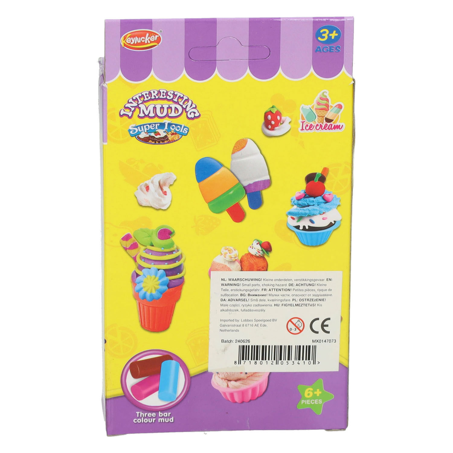 Tonset zur Eisherstellung – 3 Farben Ton – 6-tlg.