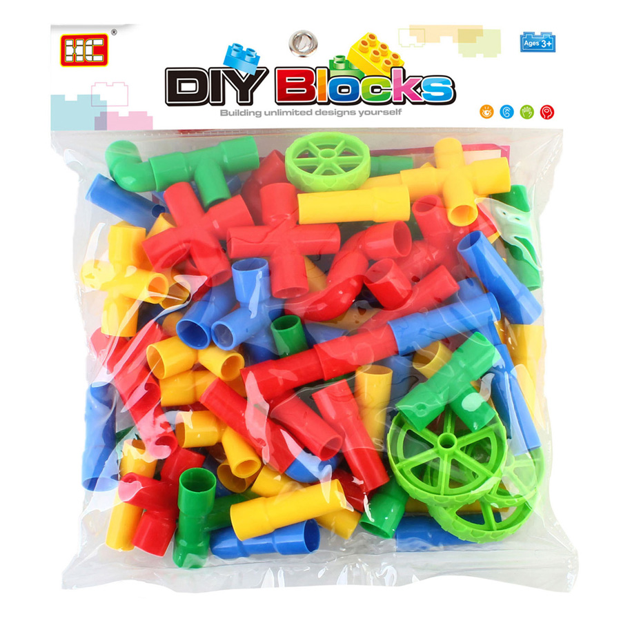 Tubes et roues de construction, 72 pcs.