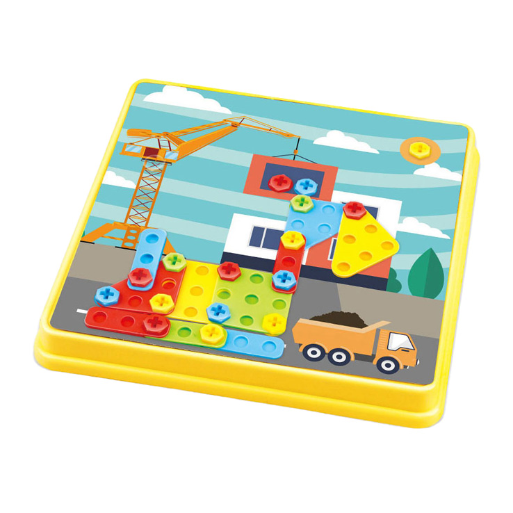 Jeu de vis 8 plaques jaunes, 123 pcs.