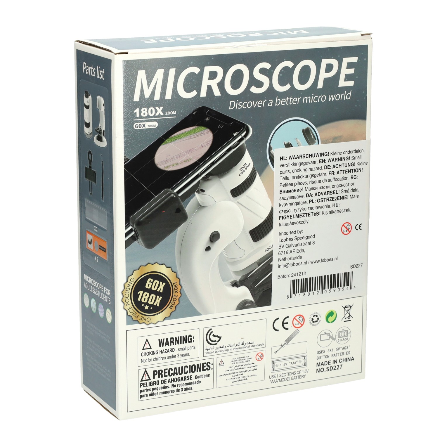 Microscoop Set Groen - 60 tot 180x Zoom
