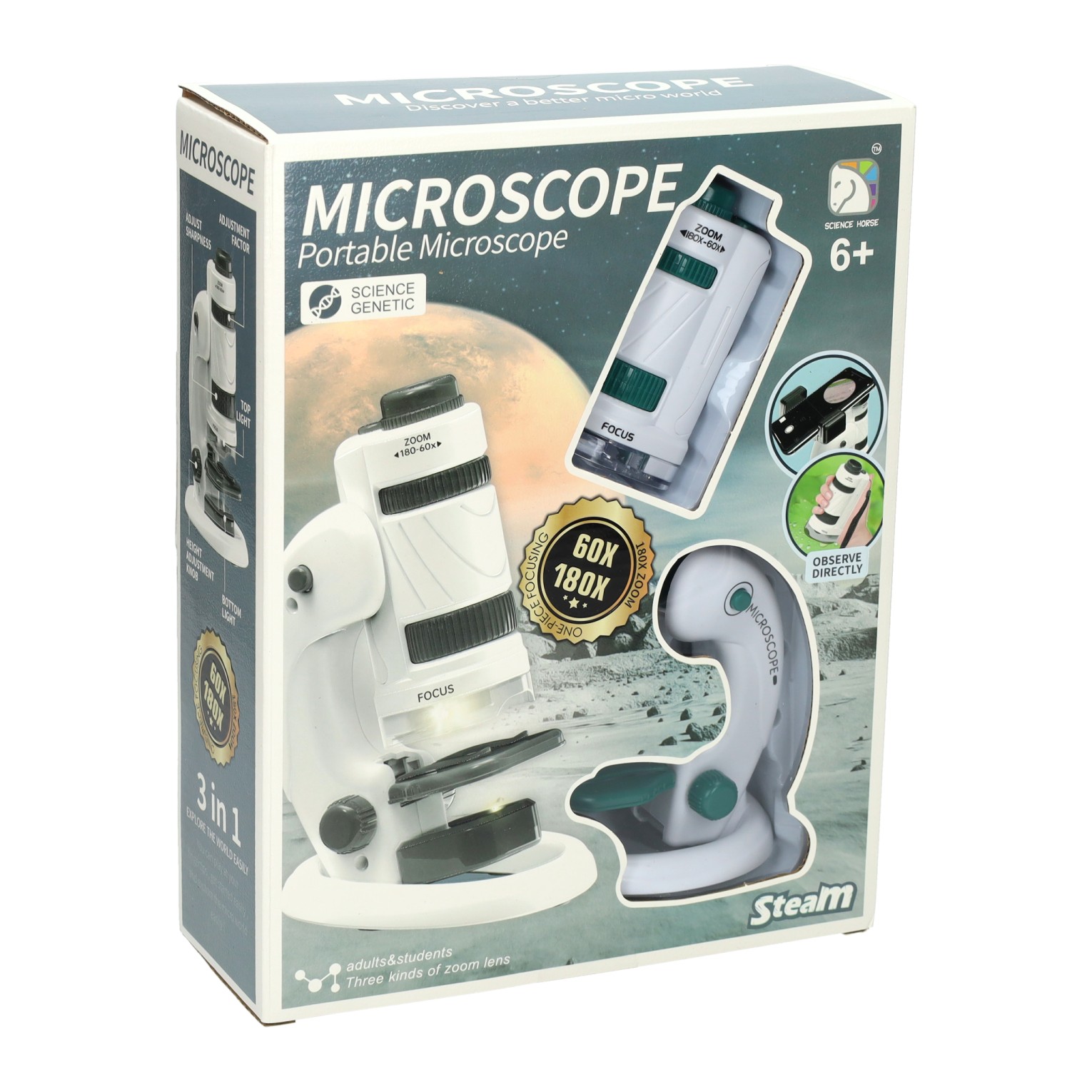 Microscoop Set Groen - 60 tot 180x Zoom