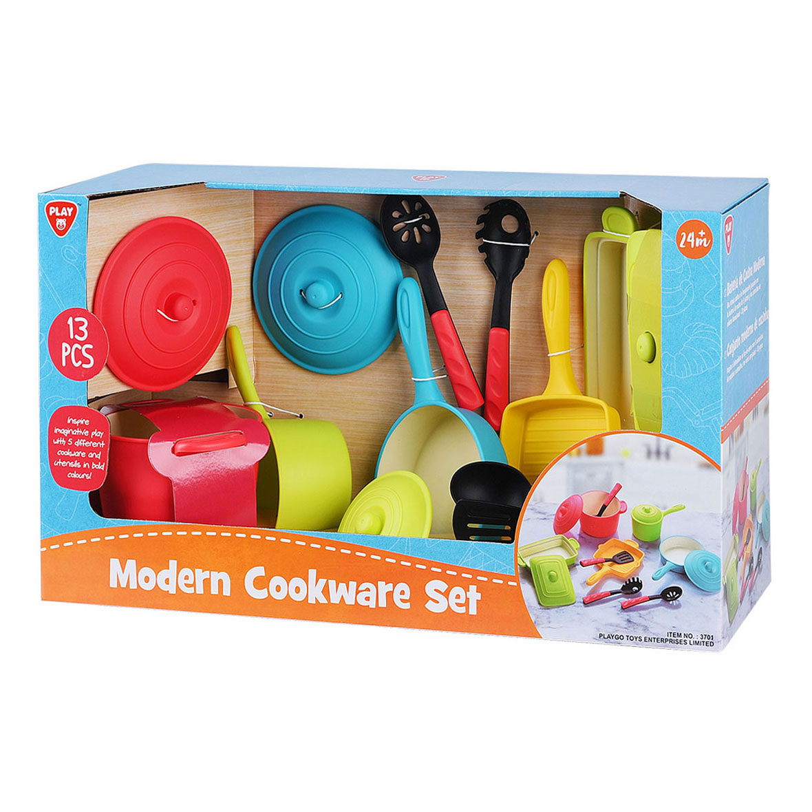 Play et accessoires de cuisine Ensemble de jeu moderne, 13 pièces.