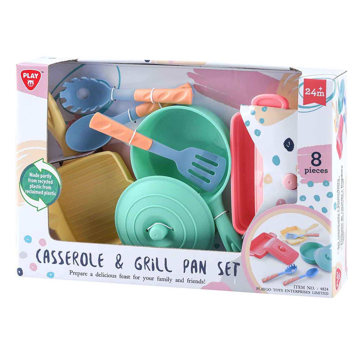 Play Brat- und Grillpfannen-Spielset, 8-teilig.