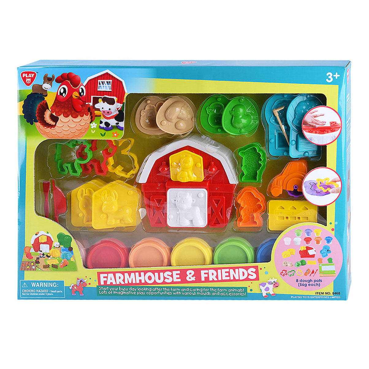 Play Farm and Friends Clay Set avec 8 pots en argile