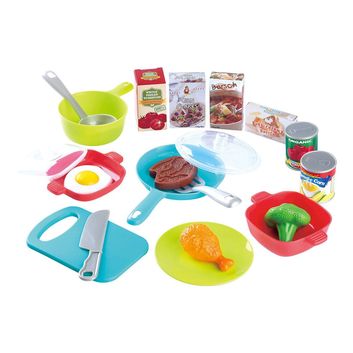 Accessoires de cuisine Play et ensemble de nourriture Play, 21 pièces.