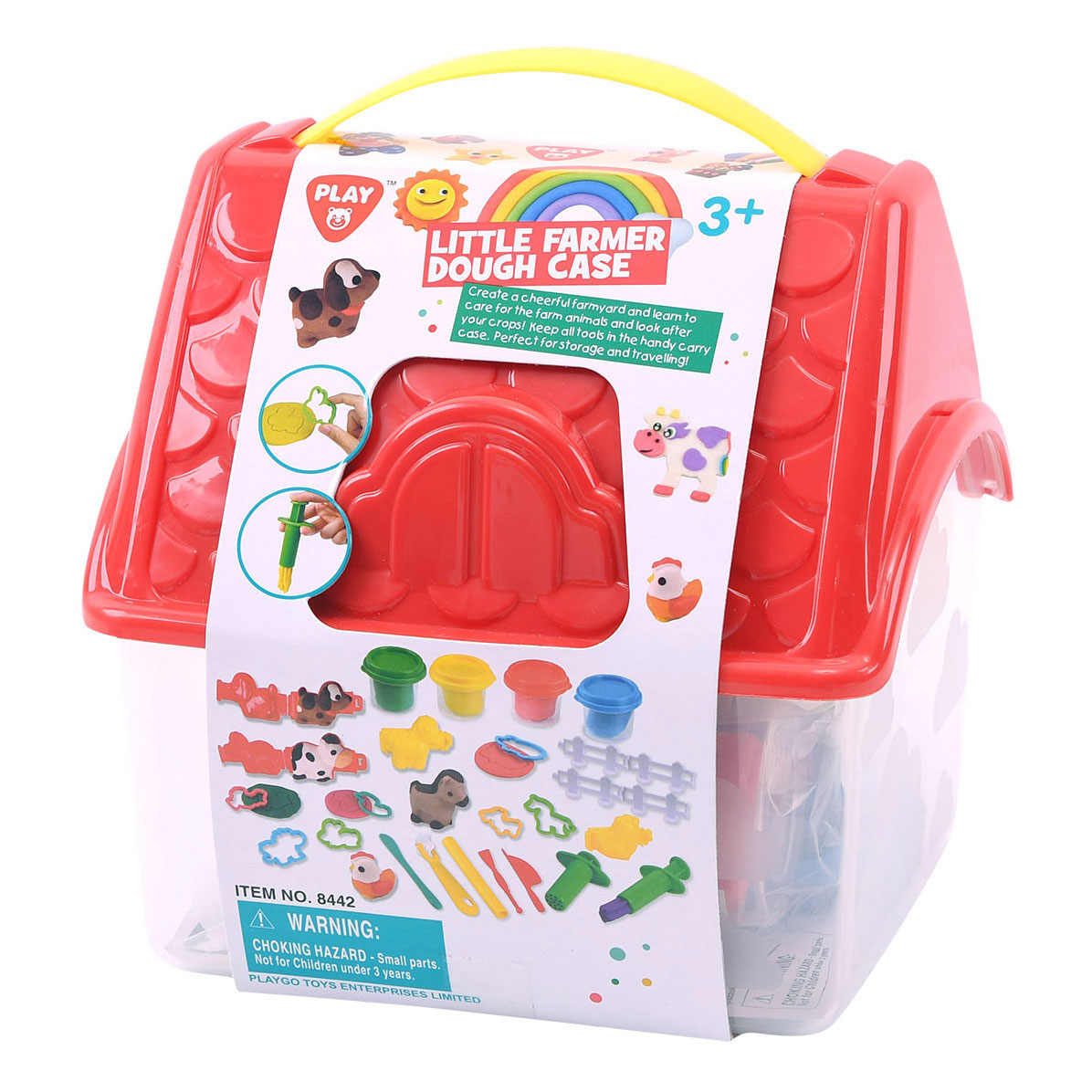 Play Farm Clay Set dans une boîte de rangement, 4 pots en argile