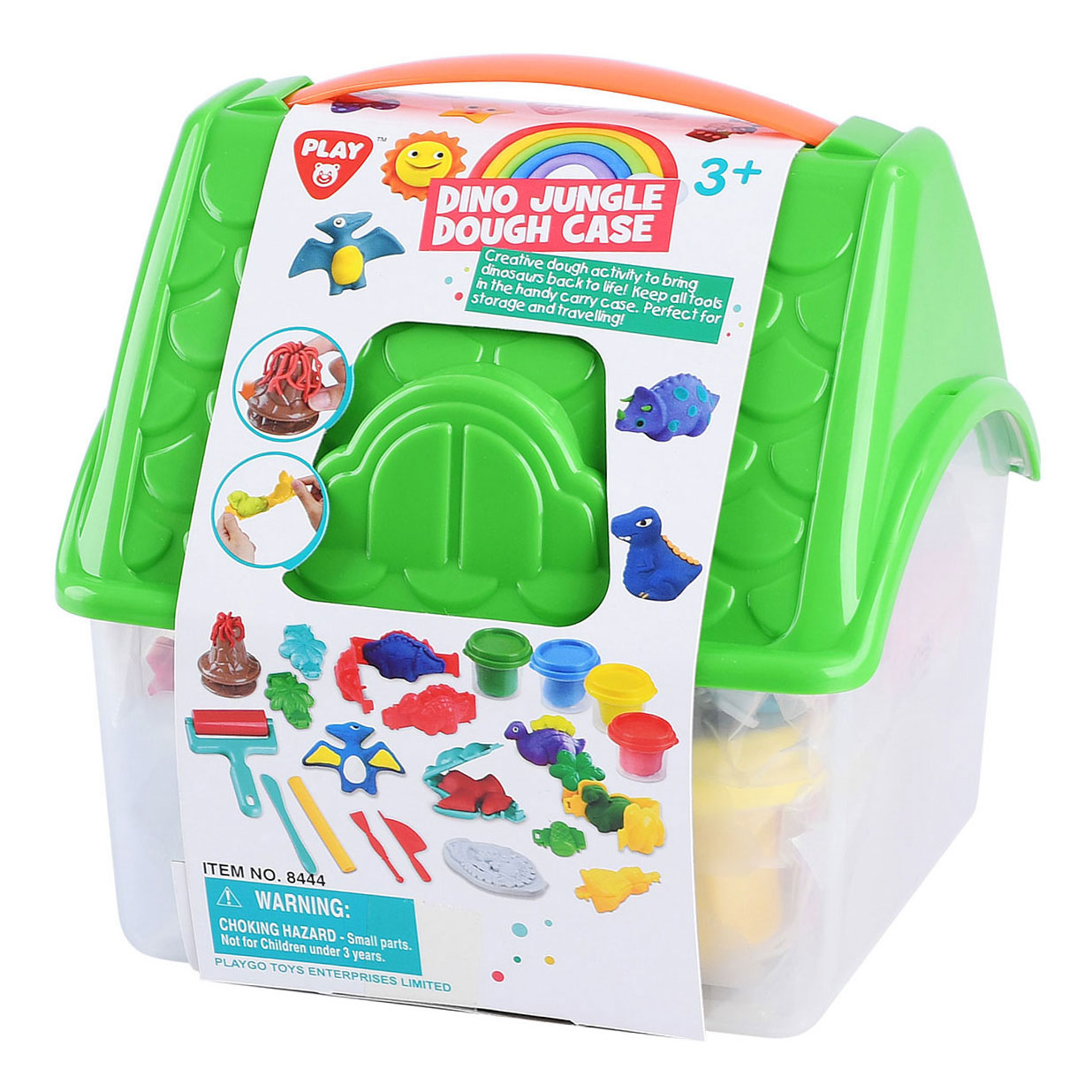 Play Dino Jungle Clay Set dans une boîte de rangement, 4 pots en argile