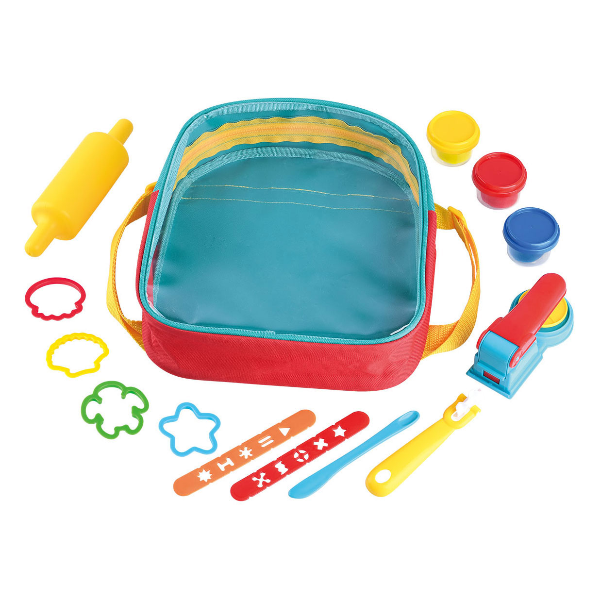 Play -Ton-Set im Rucksack, 3 Tontöpfe