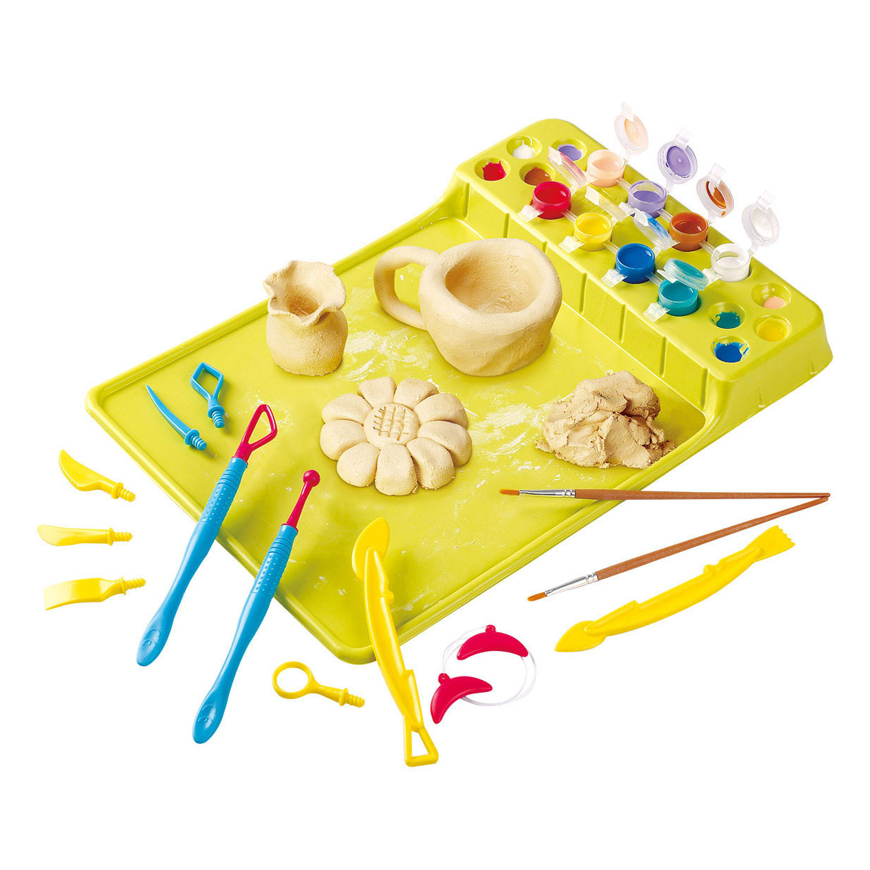 Play Kit d'argile à sculpter avec peinture et accessoires, 20 pièces.