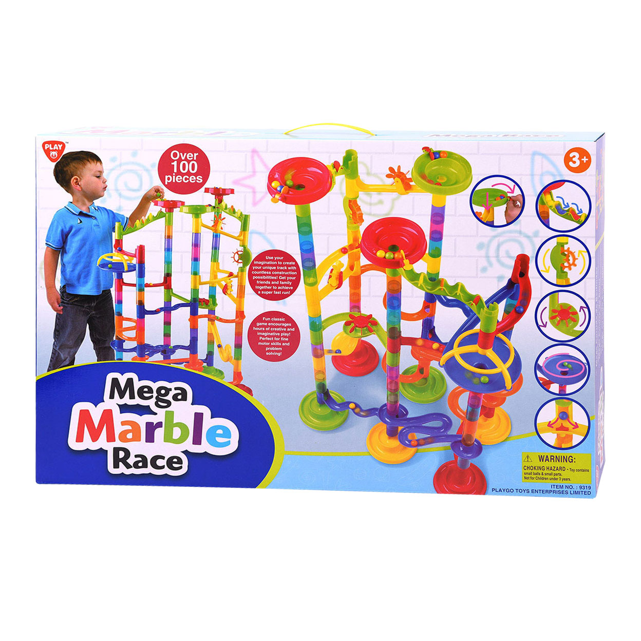 Play à Marble Track Mega Race, 100 pcs.