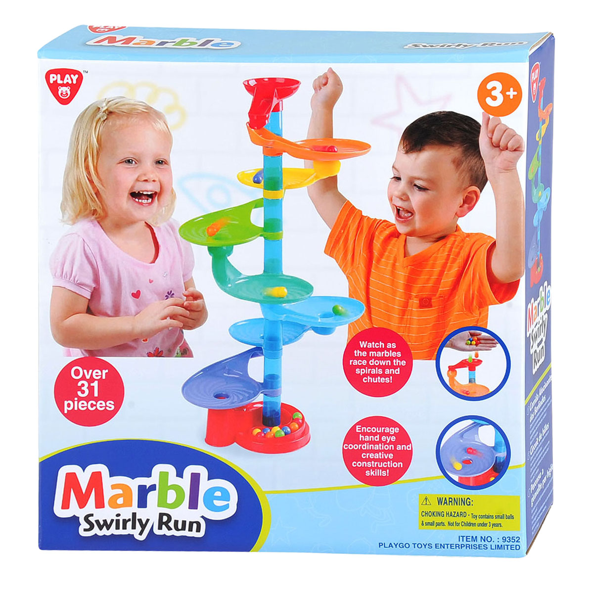 Play Marble Track avec plates-formes rondes, 31 pcs.