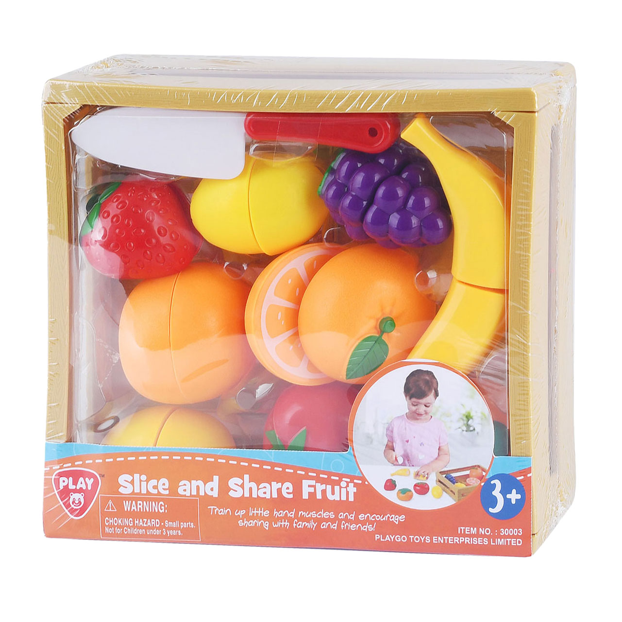 Play aux fruits de jeu en tranches dans une caisse, 11 pcs.