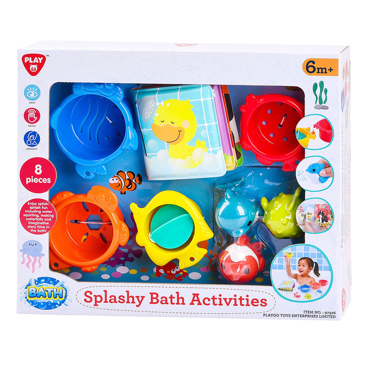 Play Splashy Badespielzeug, 8 Stück.