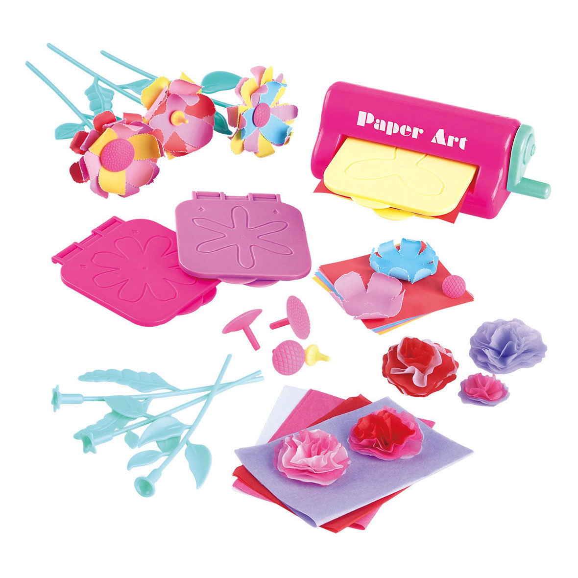 Ensemble d'artisanat de fabrication de fleurs en papier Play , 38 pièces.