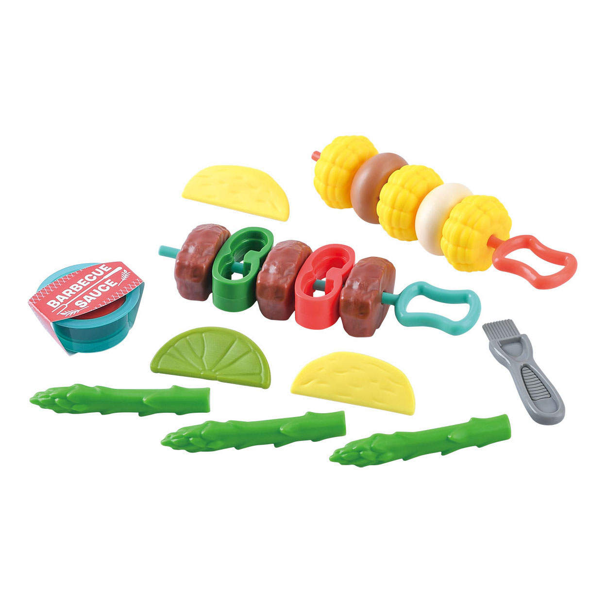 Ensemble de jeu de brochettes grillées Play Toy Food, 22 pièces.