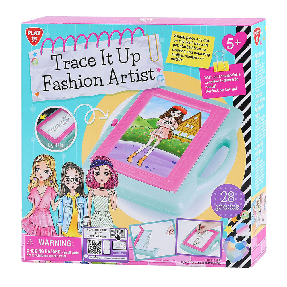 Play Drawing Projektor Tracing Fashion Artist Set, 28-tlg.