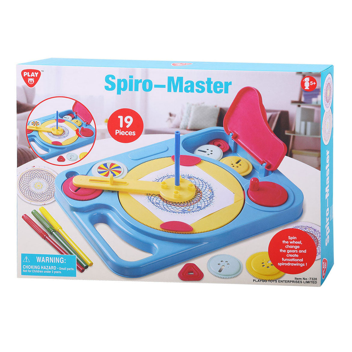 Play Spirograph Master Ensemble de dessin, 19 pièces.