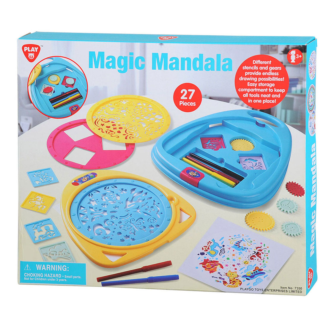 Jeu de dessin de mandala magique Play , 27 pièces.