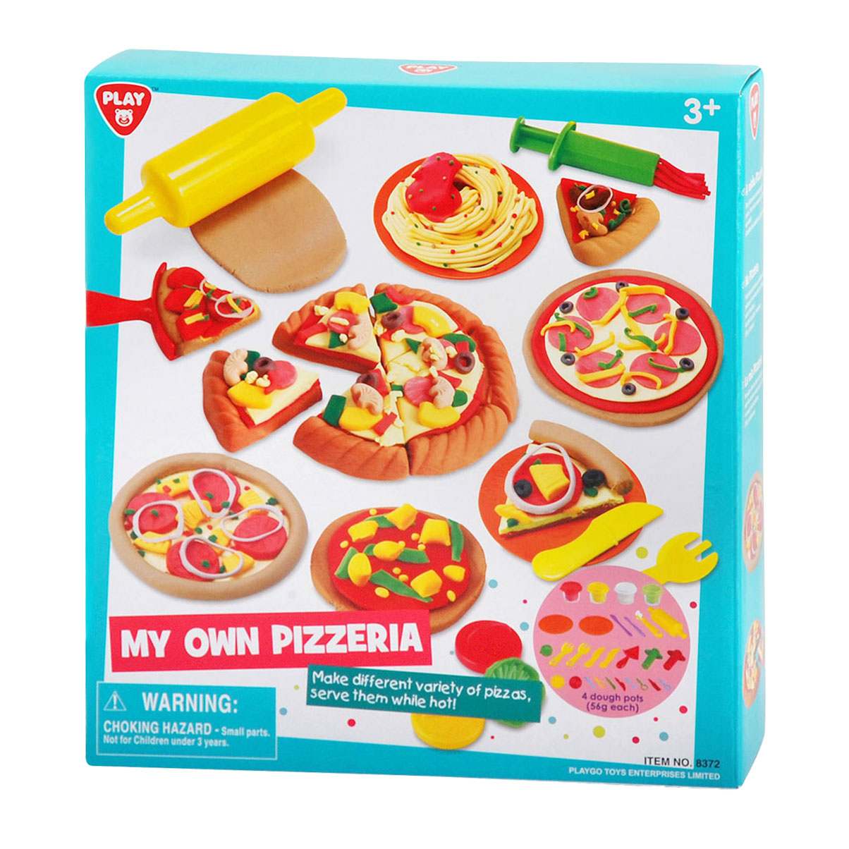 Play mein eigenes Pizzeria-Ton-Set, 4 Tontöpfe