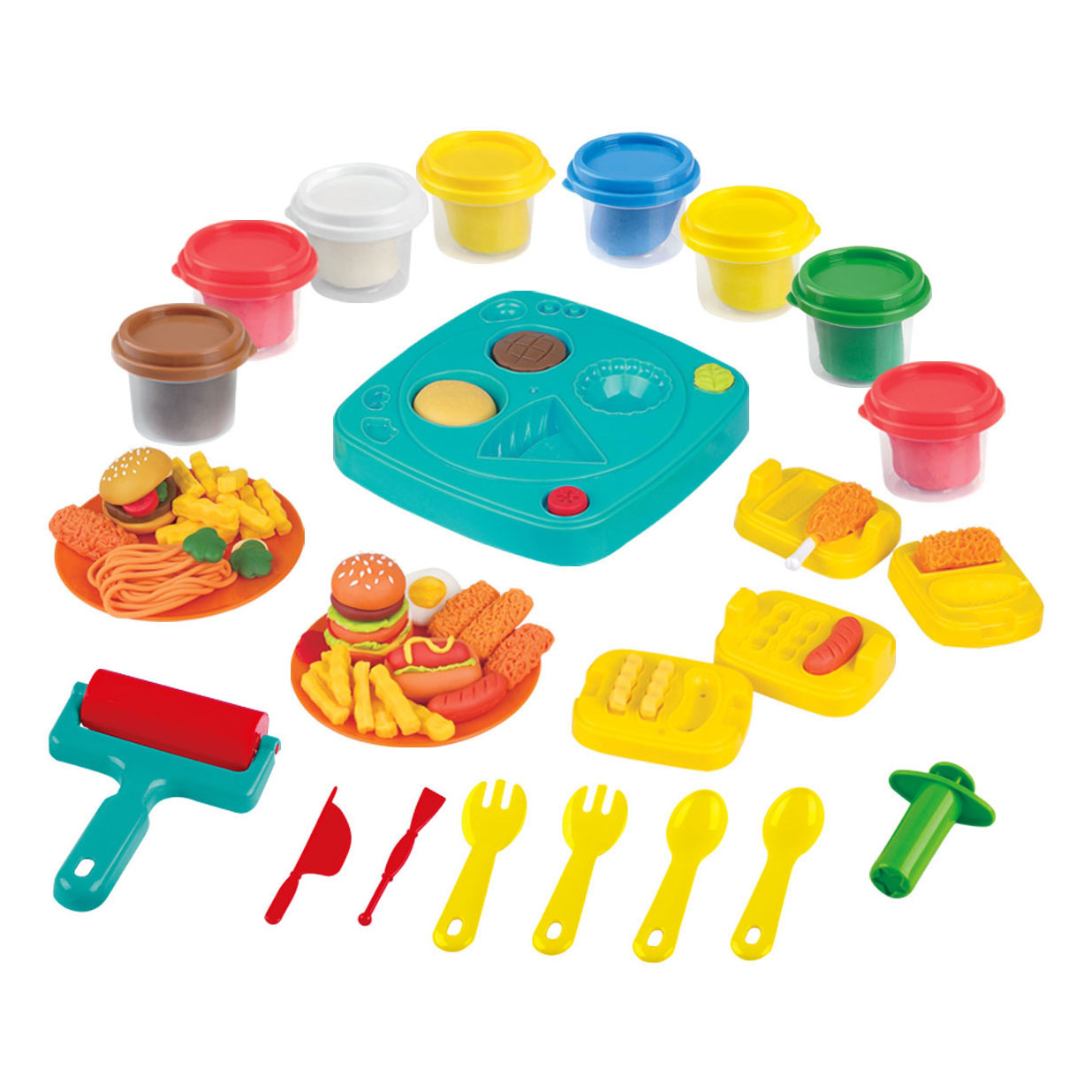 Play Diner Cafe Ensemble d'argile, 8 pots en argile