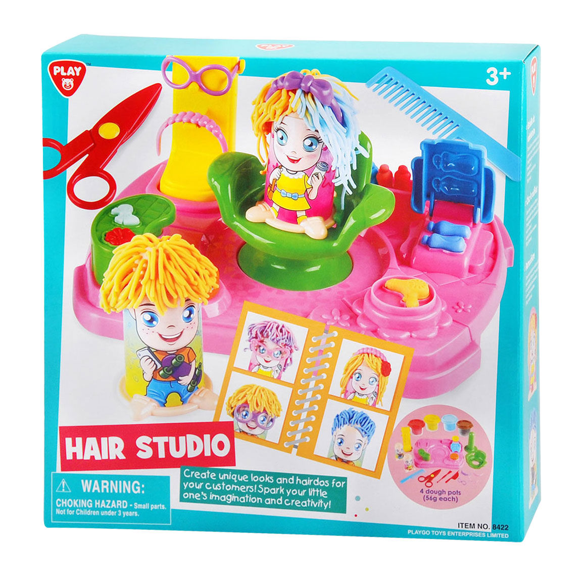 Play Haarstudio Clay Set, 4 pots en argile